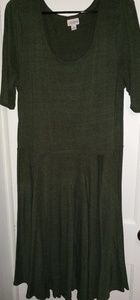 Size 3x LuLaRoe olive color nicole dress